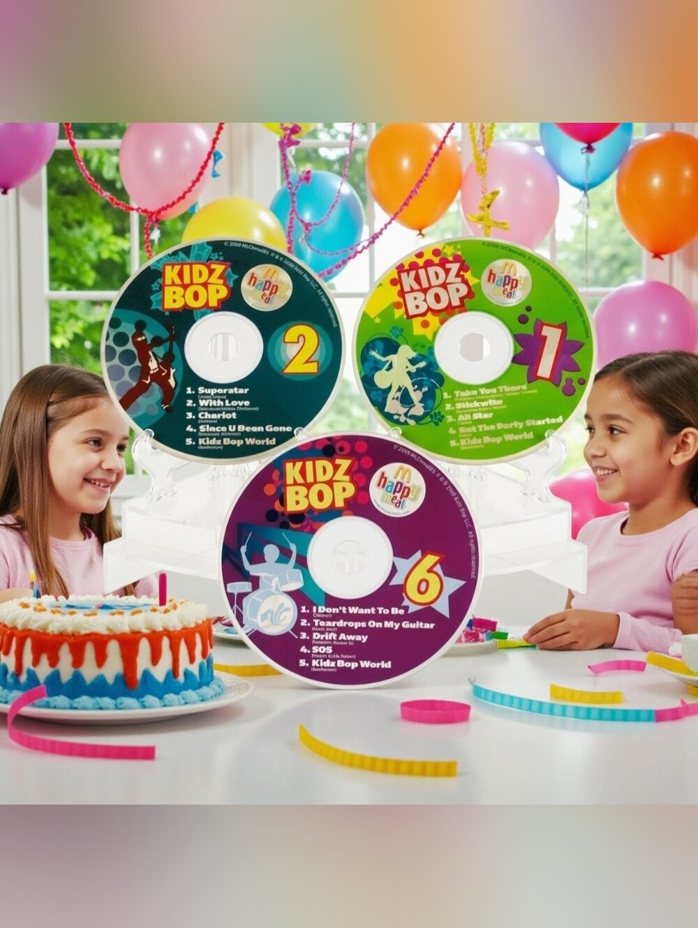 (Lot Of 3) McDonald's Kidz Bop 1, 2 & 6 (CD, 2009) (Discs ONLY) [TESTED WORKS].